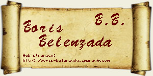 Boris Belenzada vizit kartica